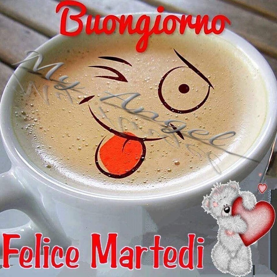 Buongiorno e felice martedì con il cappuccino