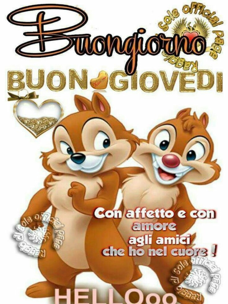 Cip e Ciop ti augurano un buon giovedì