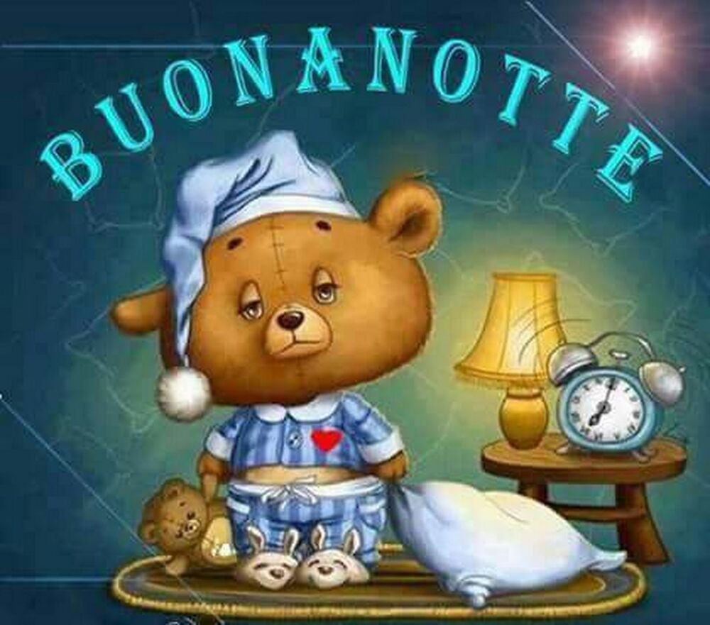 Foto e frasi della buonanotte con gli orsetti (3)