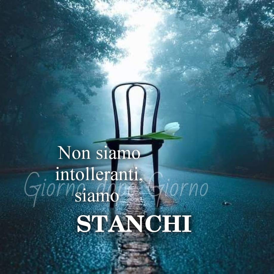 Non siamo intolleranti siamo stanchi