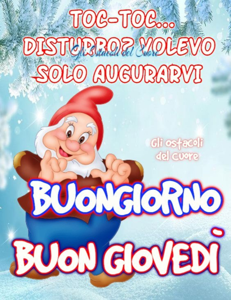 TOC TOC disturbo volevo solo augurarvi buongiorno buon giovedì