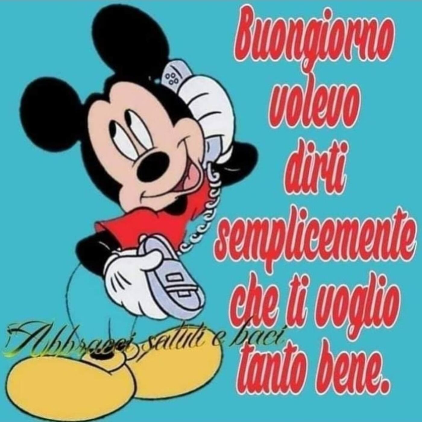 Buongiorno volevo dirti semplicemente che ti voglio tanto bene