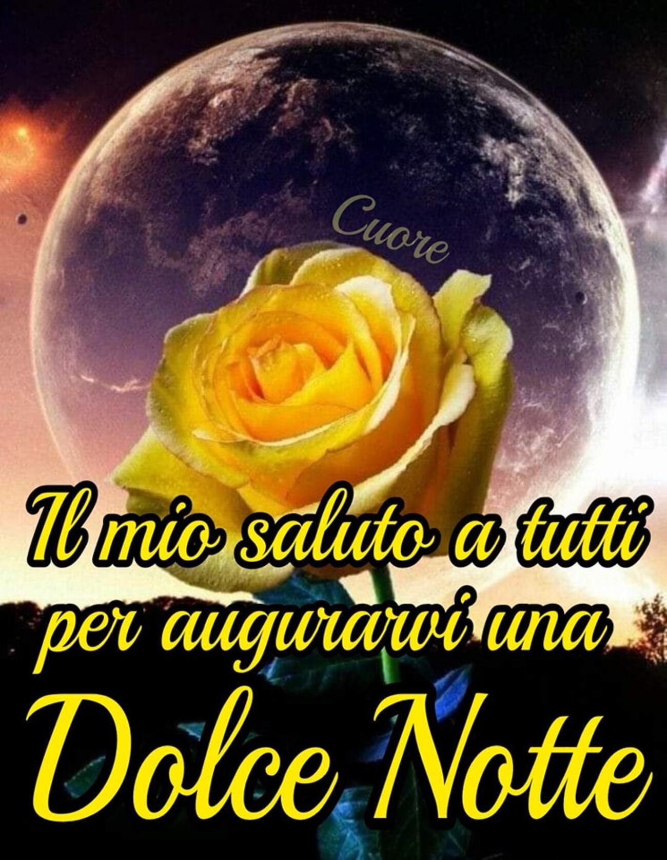 Il mio saluto a tutti per augurarvi una dolce notte